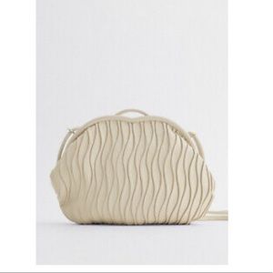 ZARA PLEATED EXTERIOR CROSSBODY BAG